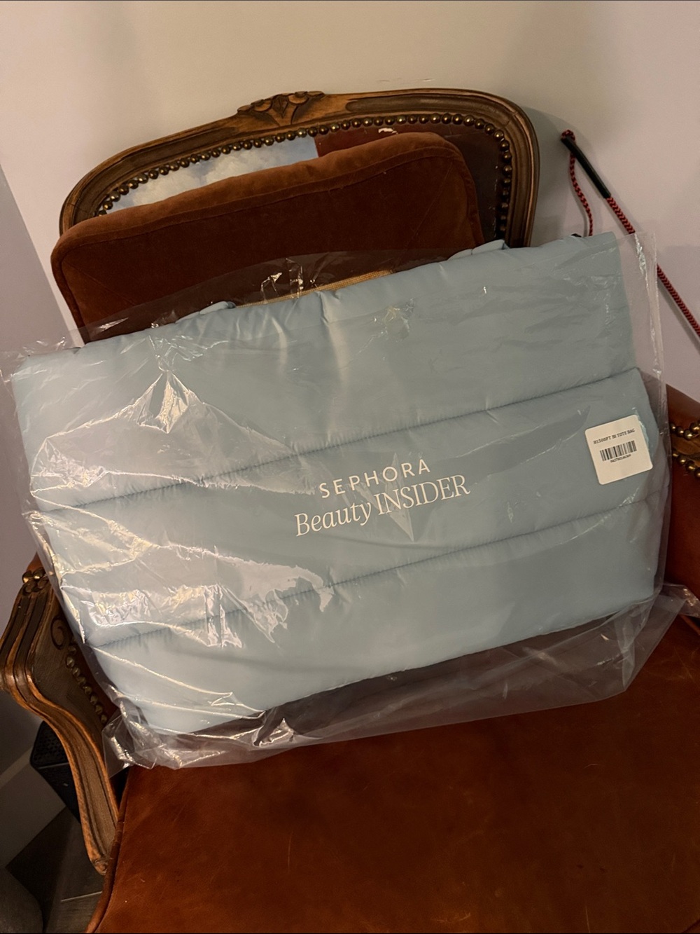 Sephora Beauty Insider Quilted Puffer Tote - Light Blue
